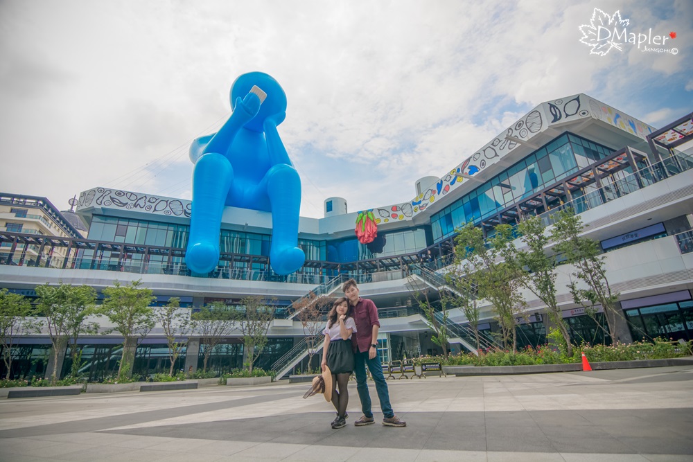 軟體園區 Dali Art 藝術廣場｜巨大藍色沉思者42號&洗窗工人