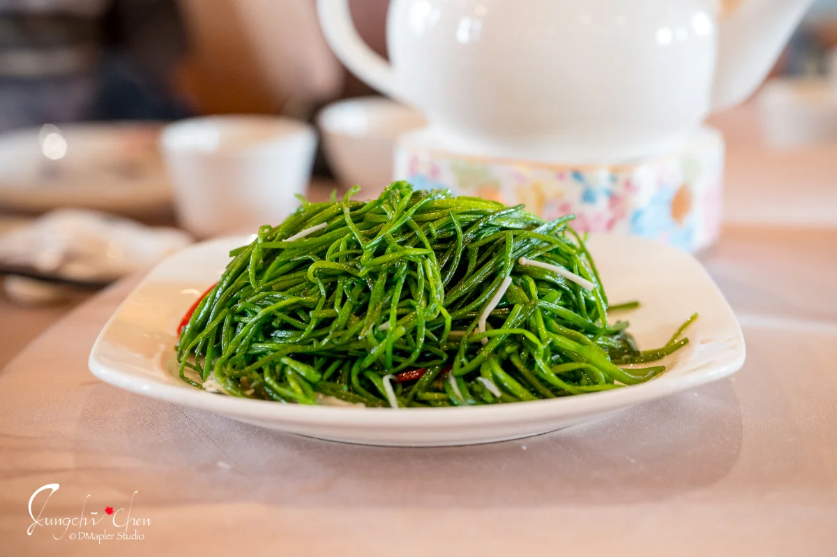 高雄圓山大飯店萬福廳-鮮菇炒水蓮