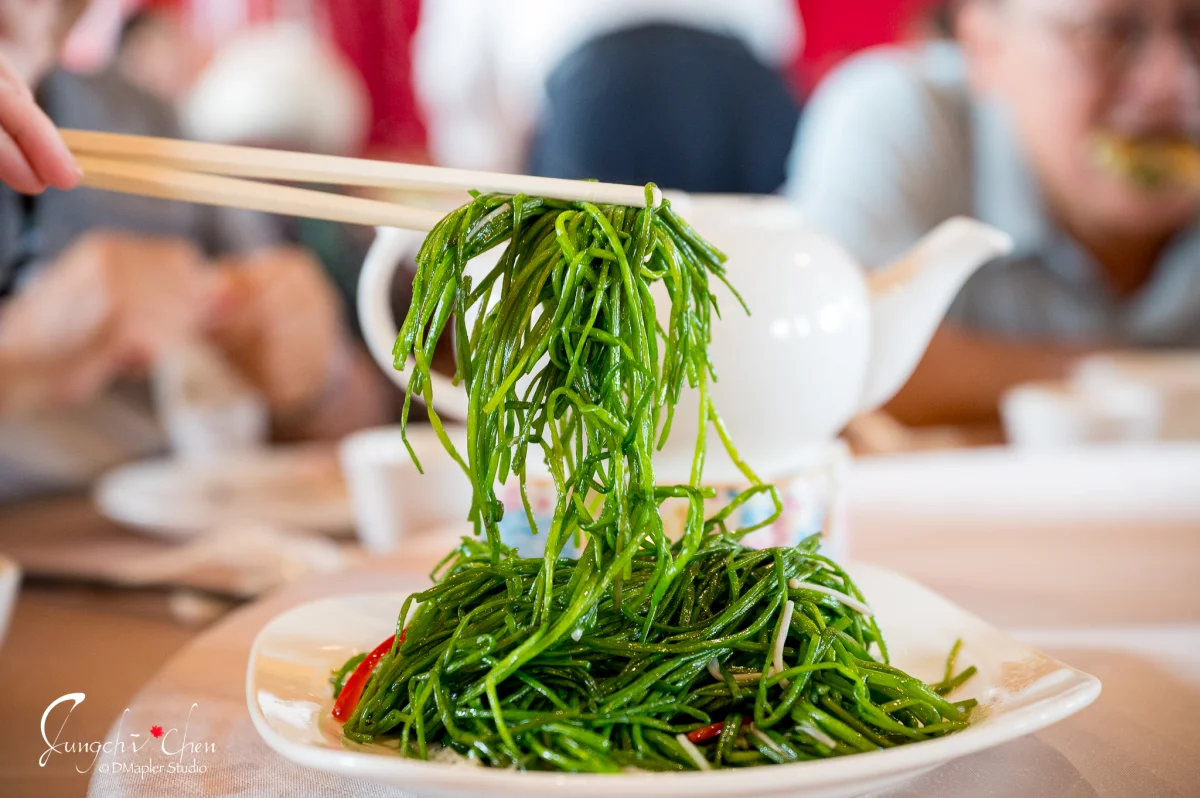 高雄圓山大飯店萬福廳-鮮菇炒水蓮