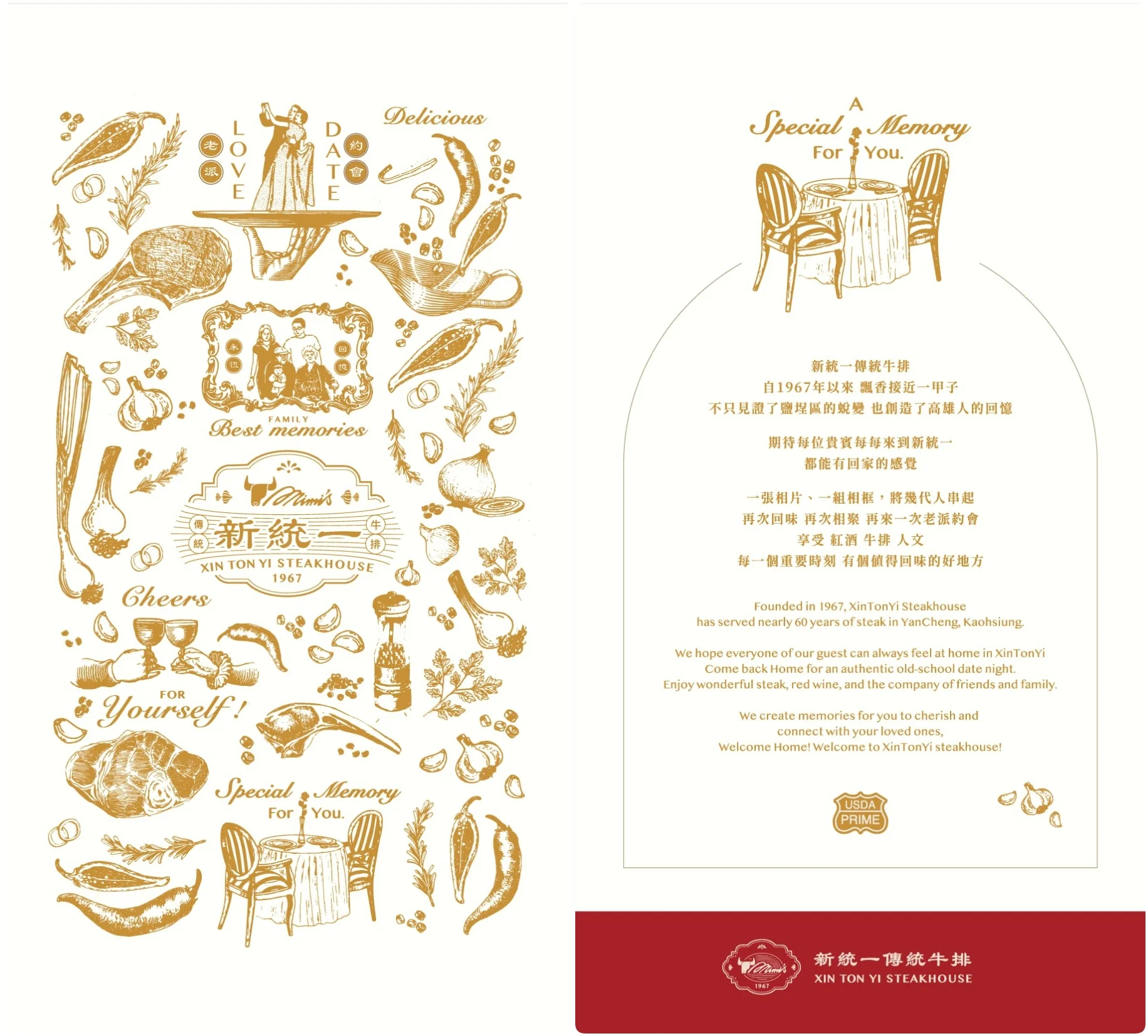 新統一傳統牛排 - 菜單Menu